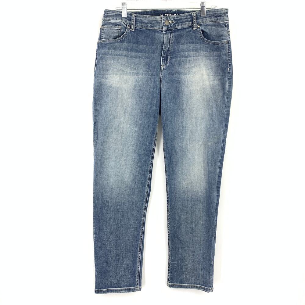 Platinum Chicos Slim Skinny Leg Jeans Womens Sz 2 US 12 Medium Wash Stretch